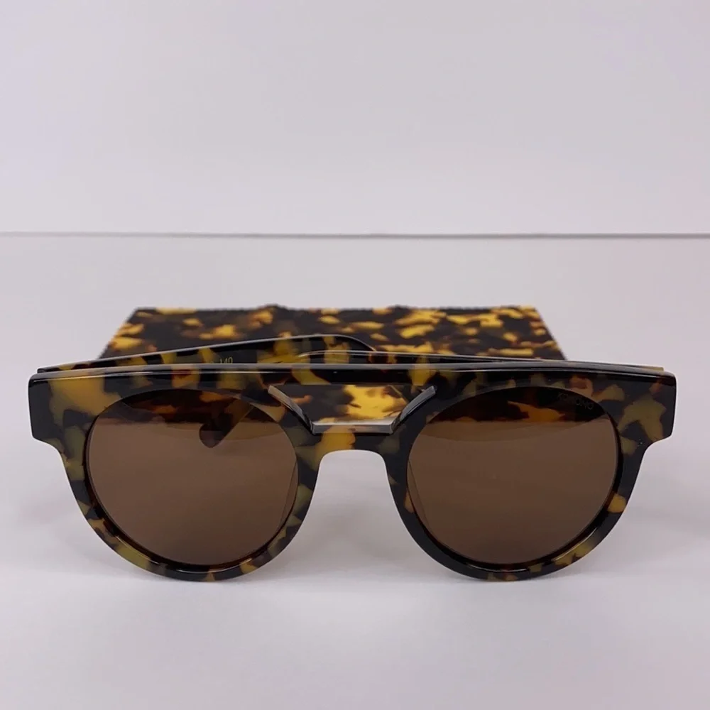 KOMONO Sunglasses Dreyfuss Brown Tortoise Demi NEW round